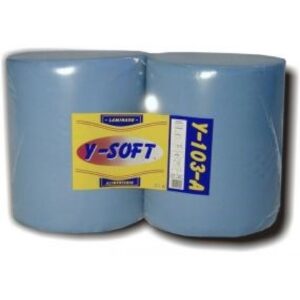 Bobina Industrial Azul 3 Capas | Papel Secamanos Profesional 103 m - Pack 2 Rollos